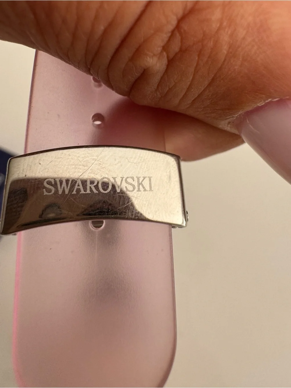 Swarovski Light Pink Crystal Pavé Bracelet with Silver Accents
